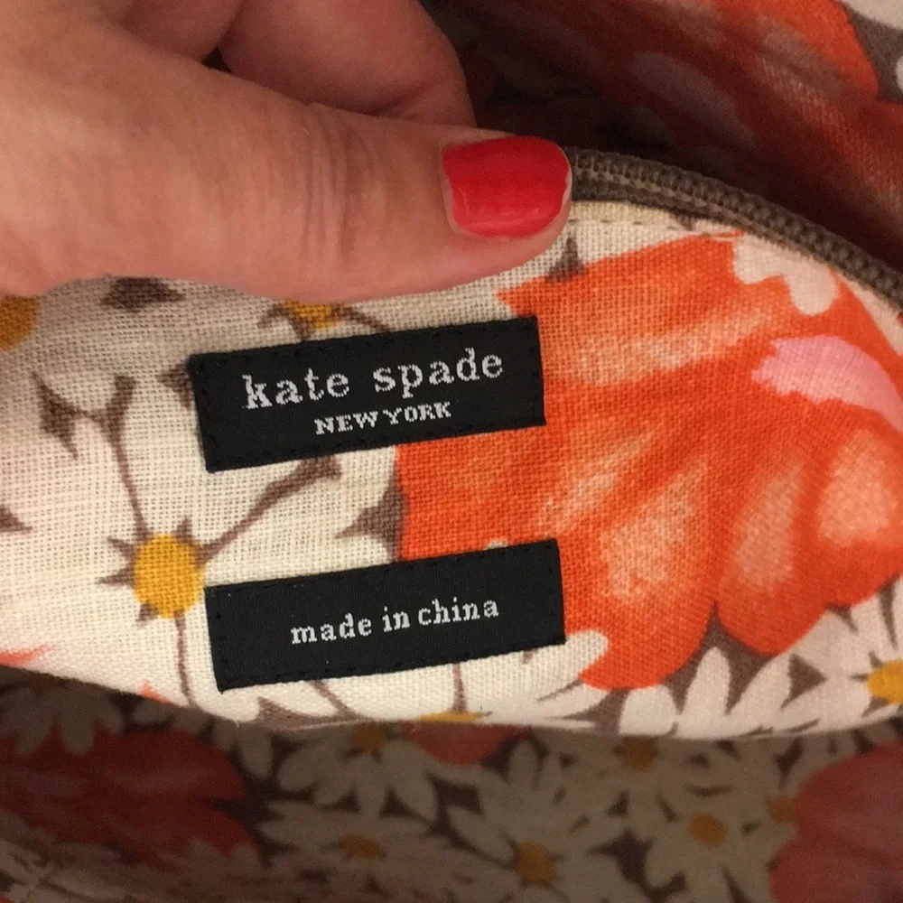 Kate Spade Linen Canvas with Monogram KS Vintage Handbag Tote